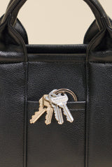 Vegan Leather Baby Sloane Tote - Black