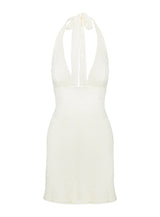 Youthful Spirit Halter Mini Dress Cream