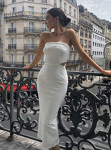 Maira Midi Dress White